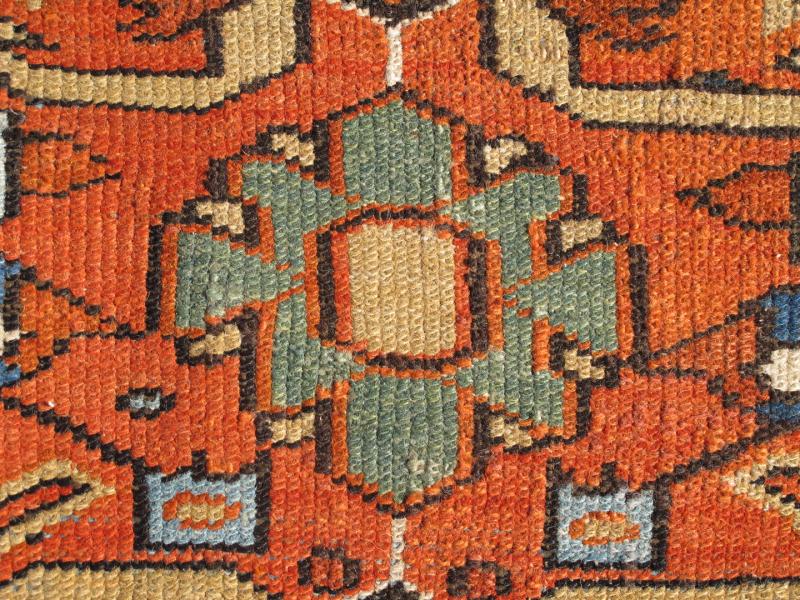 Antique Heriz Rug G0903 Heriz 9'3" x 12'0" Wool All Over